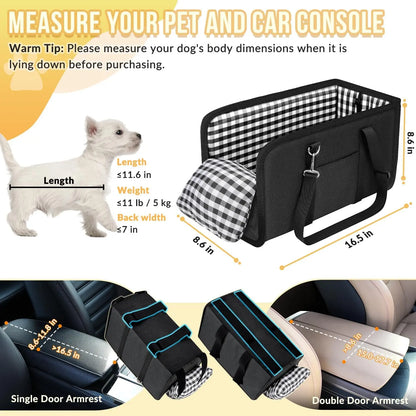 Premium Center Console Booster Seat for Small Dogs and Cats