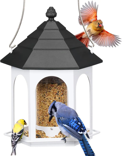 Elevate Your Garden with the Kingsyard Rust-Resistant Metal Bird Feeder - 3 Lbs Capacity, Squirrel Proof, Easy to Clean & Perfect for Attracting Cardinals, Finches, and Bluebirds!