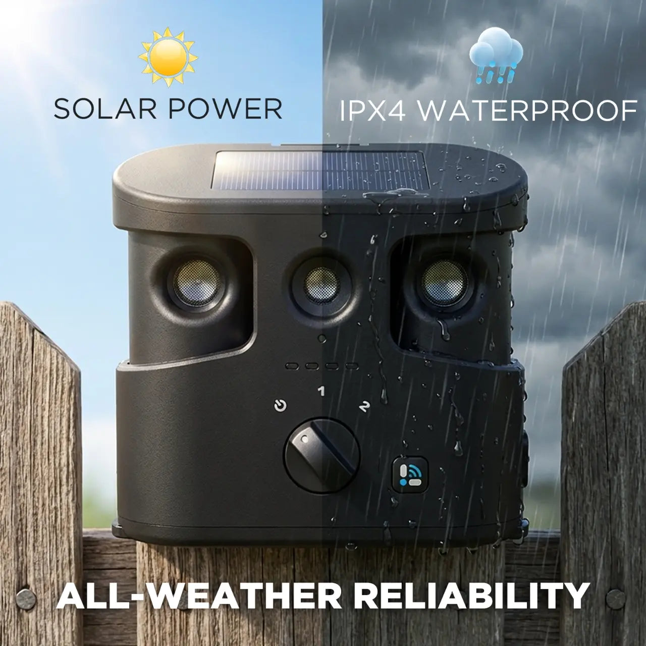 180° Solar-Powered Ultrasonic Dog Bark Control Device
