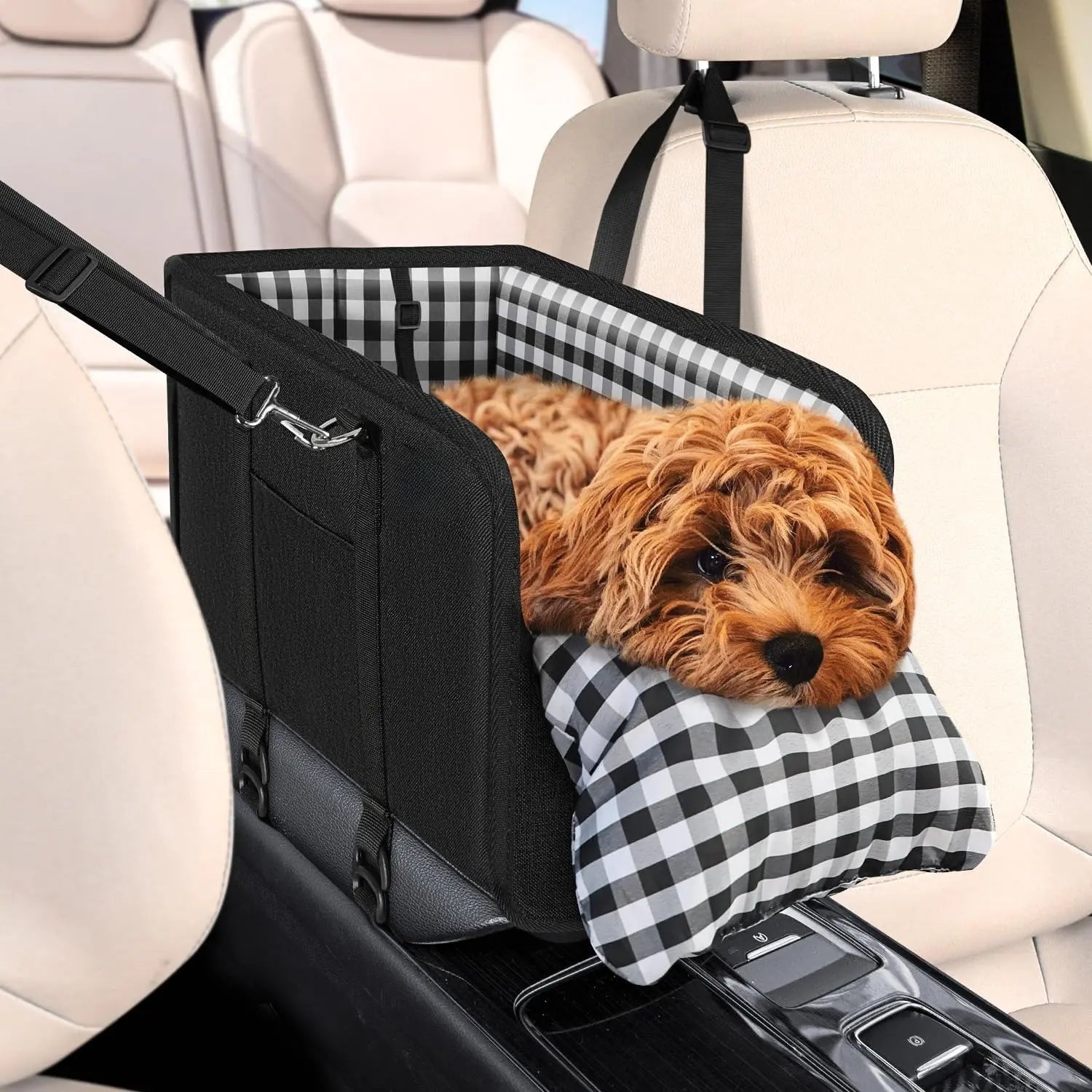 Premium Center Console Booster Seat for Small Dogs and Cats
