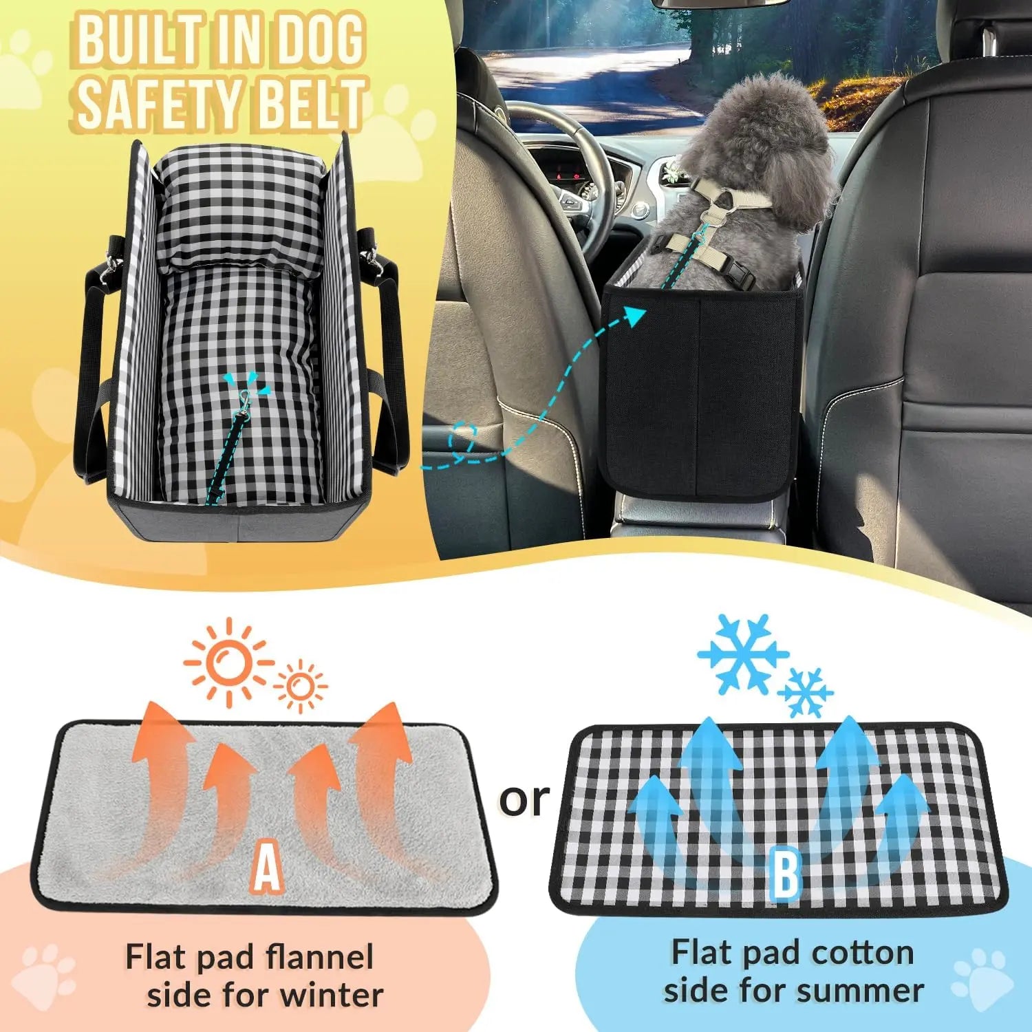 Premium Center Console Booster Seat for Small Dogs and Cats