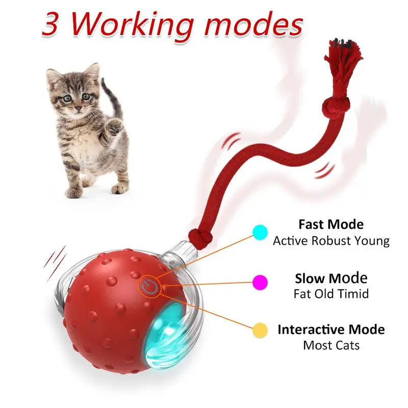 Exciting Interactive Cat Toy Ball - Automatic Motion-Activated Fun for Indoor Cats with Chirping Sounds