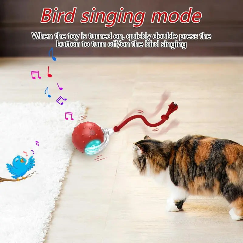 Exciting Interactive Cat Toy Ball - Automatic Motion-Activated Fun for Indoor Cats with Chirping Sounds