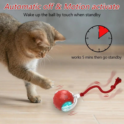 Exciting Interactive Cat Toy Ball - Automatic Motion-Activated Fun for Indoor Cats with Chirping Sounds