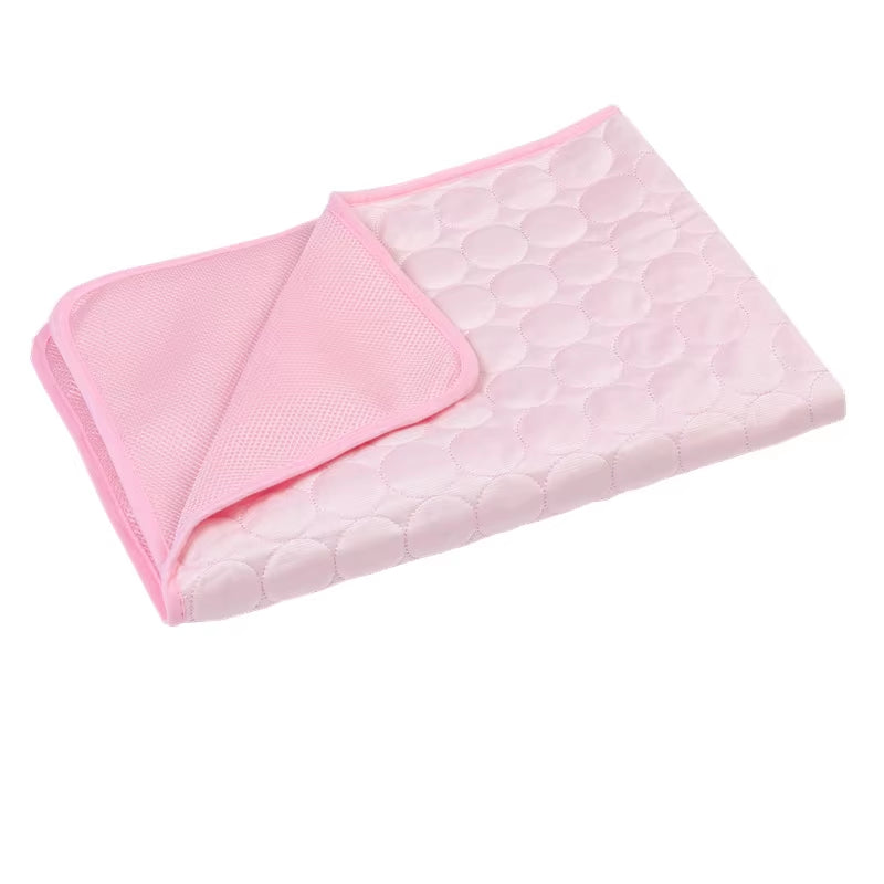 Cooling Summer Pet Mat for Dogs and Cats - Breathable and Washable Bed for Small, Medium, and Large Pets, Ideal for Car and Sofa Use